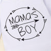 Baby Boys Striped Long Sleeve Letter Printed Romper & Pants & Hat - PrettyKid