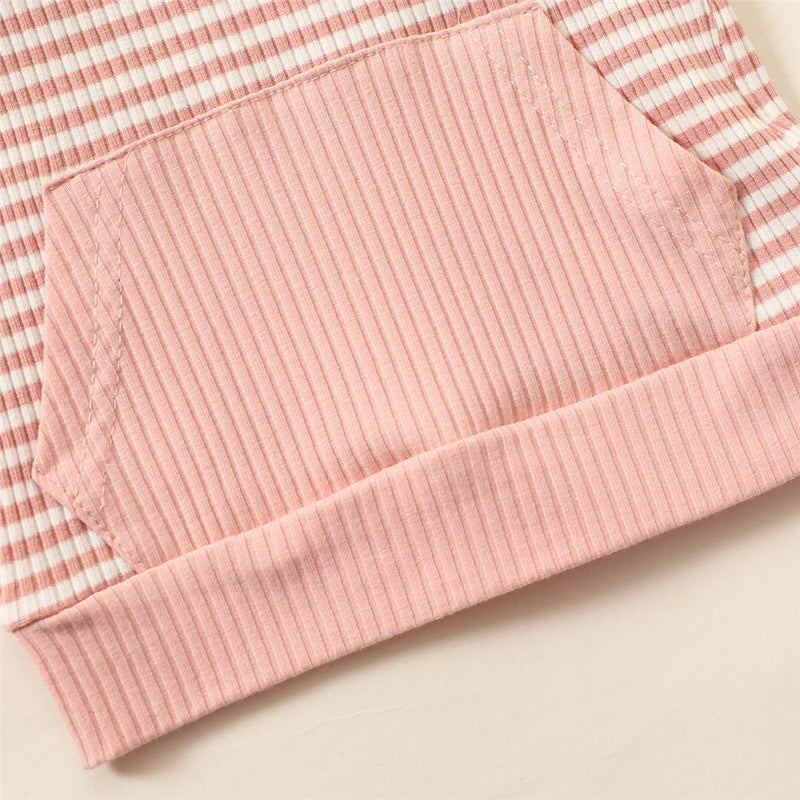 Unisex Striped Long Sleeve Pocket Top & Pants Trendy Kids Wholesale Clothing - PrettyKid