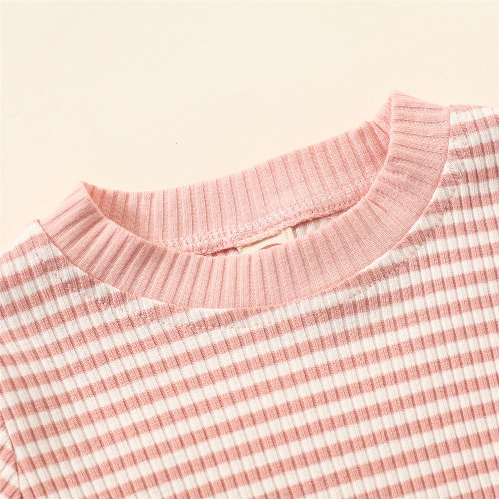 Unisex Striped Long Sleeve Pocket Top & Pants Trendy Kids Wholesale Clothing - PrettyKid