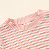 Unisex Striped Long Sleeve Pocket Top & Pants Trendy Kids Wholesale Clothing - PrettyKid