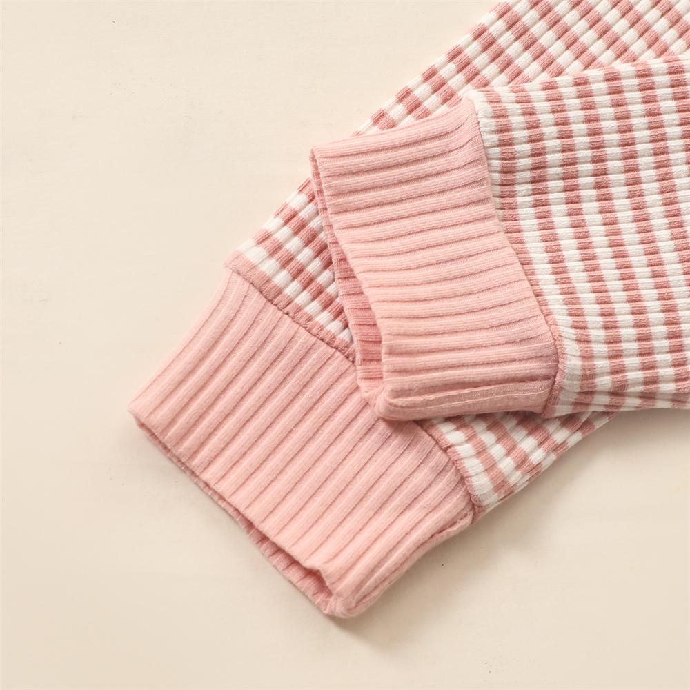 Unisex Striped Long Sleeve Pocket Top & Pants Trendy Kids Wholesale Clothing - PrettyKid