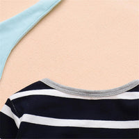 Boys Striped Long Sleeve Striped Casual Tops & Pants & Hat - PrettyKid