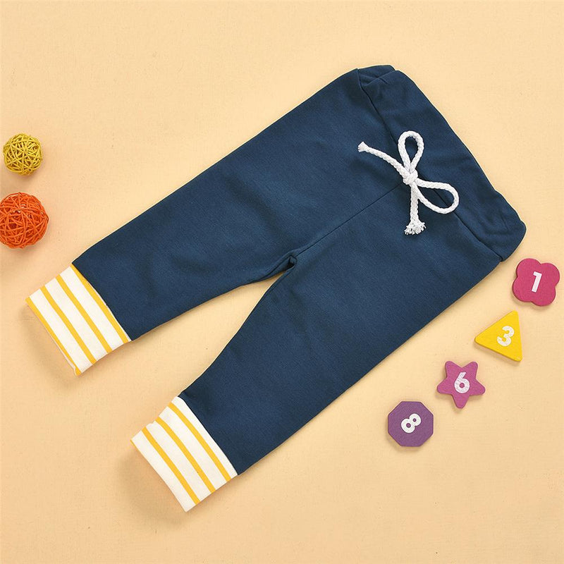 Baby Girls Striped Long Sleeve Top & Pants Wholesale Baby Cloths - PrettyKid