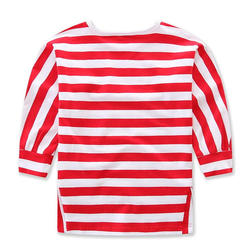 Girls Striped Long Sleeve Tops & Pants Childrens Wholesale Clothes - PrettyKid