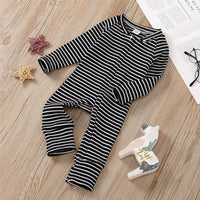 Baby Striped Long Sleeve Zipper Long Sleeve Romper Baby Wholesales - PrettyKid