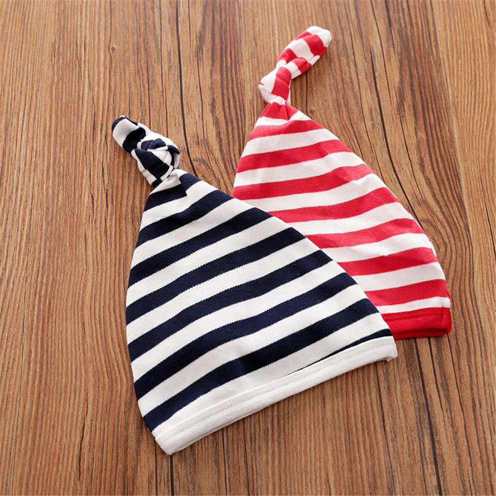 Baby Striped Owl Long Sleeve Romper & Hat & Bib - PrettyKid