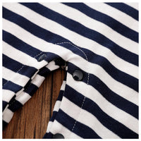 Baby Striped Owl Long Sleeve Romper & Hat & Bib - PrettyKid