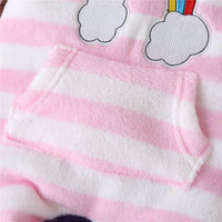 Baby Girls Striped Rainbow Long Sleeve Romper Wholesale Clothing Baby - PrettyKid