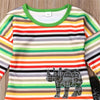 Baby Boy Striped Rhino Pattern Long Sleeve Top & Pants Baby Wholesales - PrettyKid