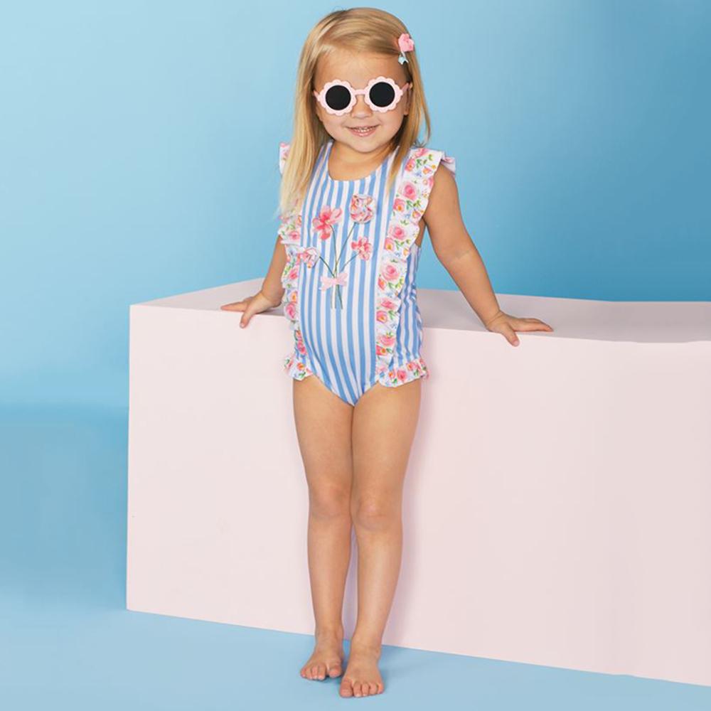 Wholesale Cute Printed Two Piece Swimsuit For Older Girls Durable Kids Swimwear  From Alimama07, $23.45