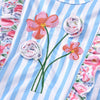 Girls Striped Ruffled Floral Printed Sleeveless Swimwear Wholesale Baby Cloths - PrettyKid