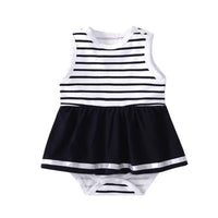 Baby Striped Siblings Sleeveless Summer Romper Baby clothes Wholesale - PrettyKid