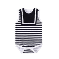 Baby Striped Siblings Sleeveless Summer Romper Baby clothes Wholesale - PrettyKid