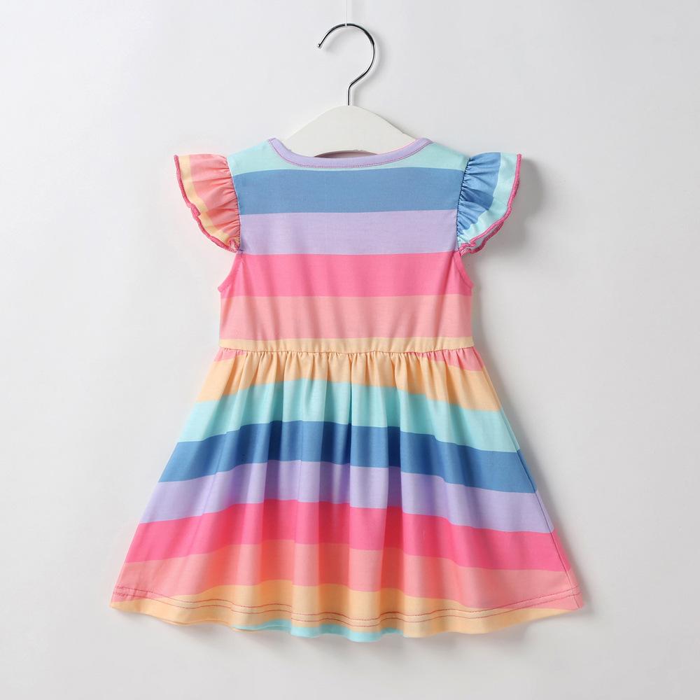 Girls Striped Sleeveless Crew Neck Dress Baby Girl Boutique Clothing Wholesale - PrettyKid