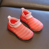 Baby Boys Striped Sock Slip On Flat Shoes - PrettyKid