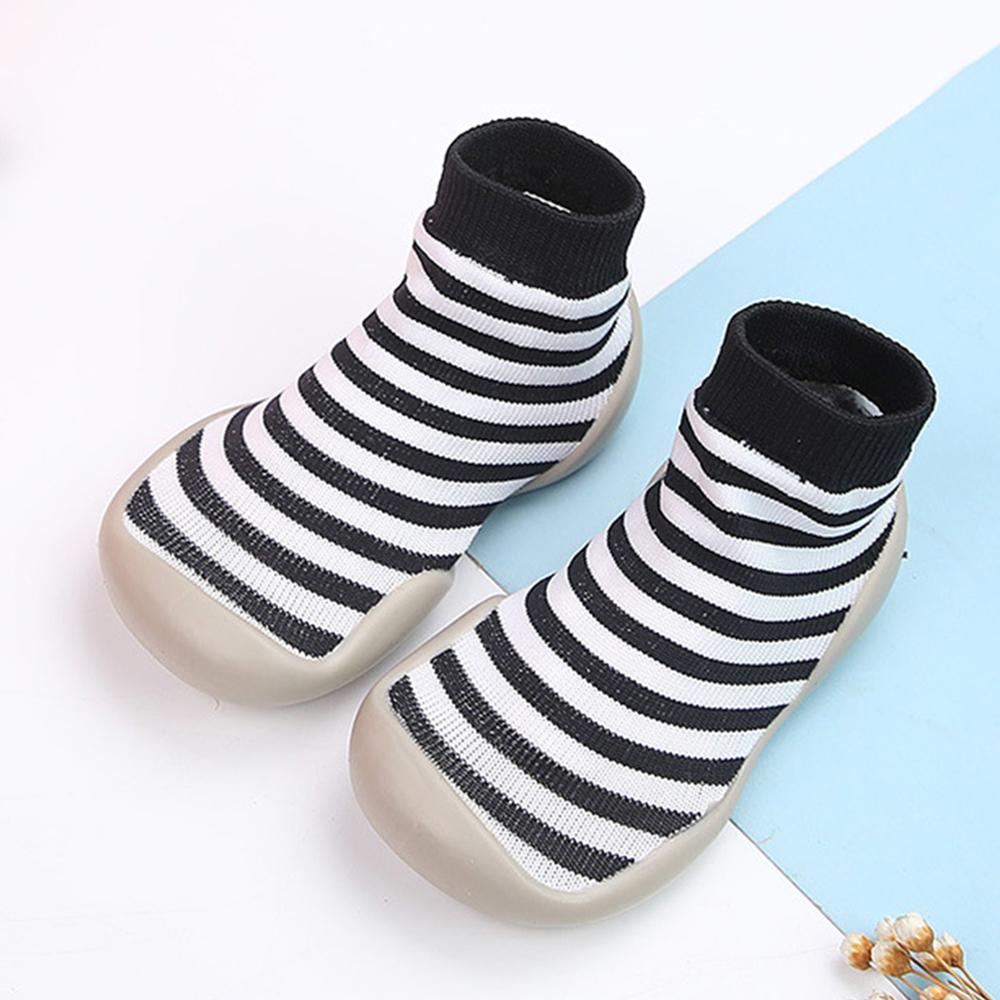 Baby Striped Soft-soled Socks Shoes - PrettyKid