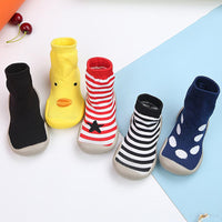 Baby Striped Soft-soled Socks Shoes - PrettyKid