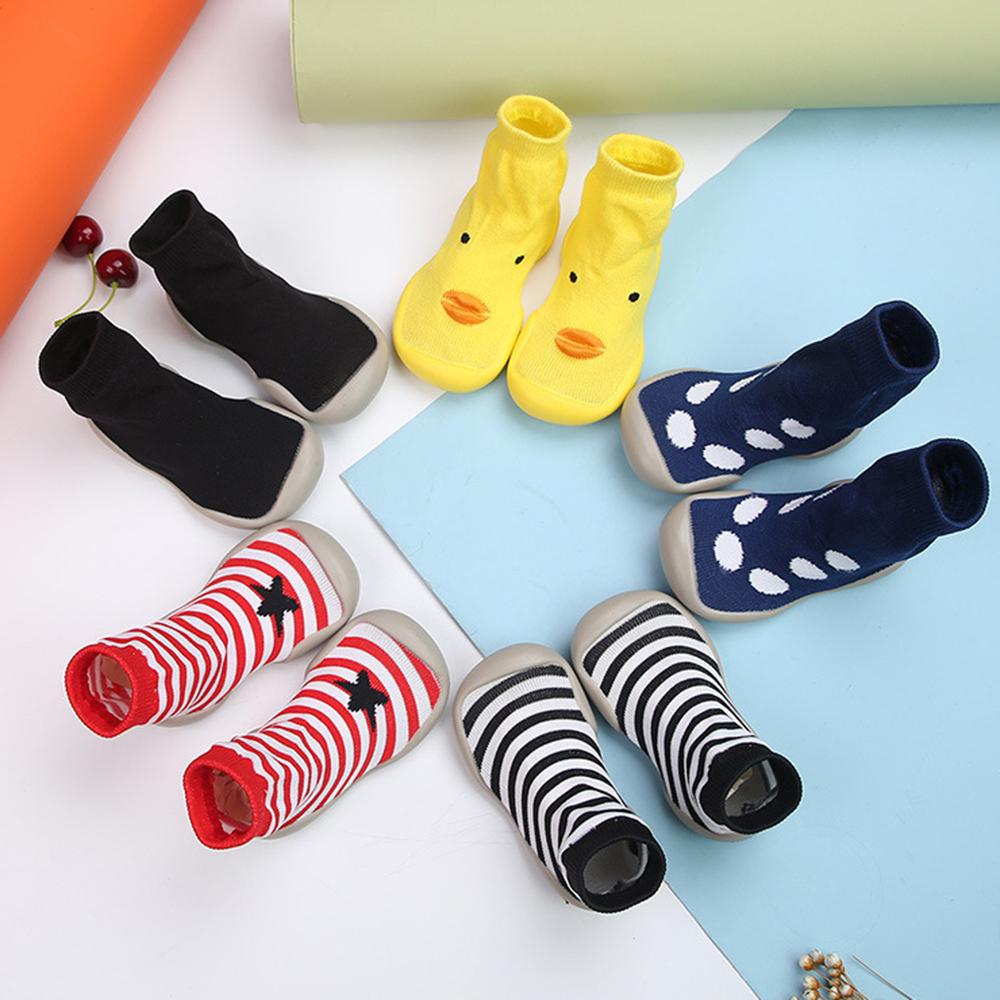 Baby Striped Soft-soled Socks Shoes - PrettyKid