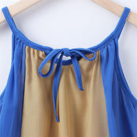 Girls Striped Splicing Color Block Suspender Dress Toddler Girls Wholesale - PrettyKid
