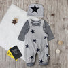 Baby Boys Striped Star Printed Long Sleeve Tops & Pants & Hat - PrettyKid