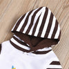 Baby Striped Thanksgiving Turkey Long Sleeve Romper Baby Clothes Wholesale Bulk - PrettyKid