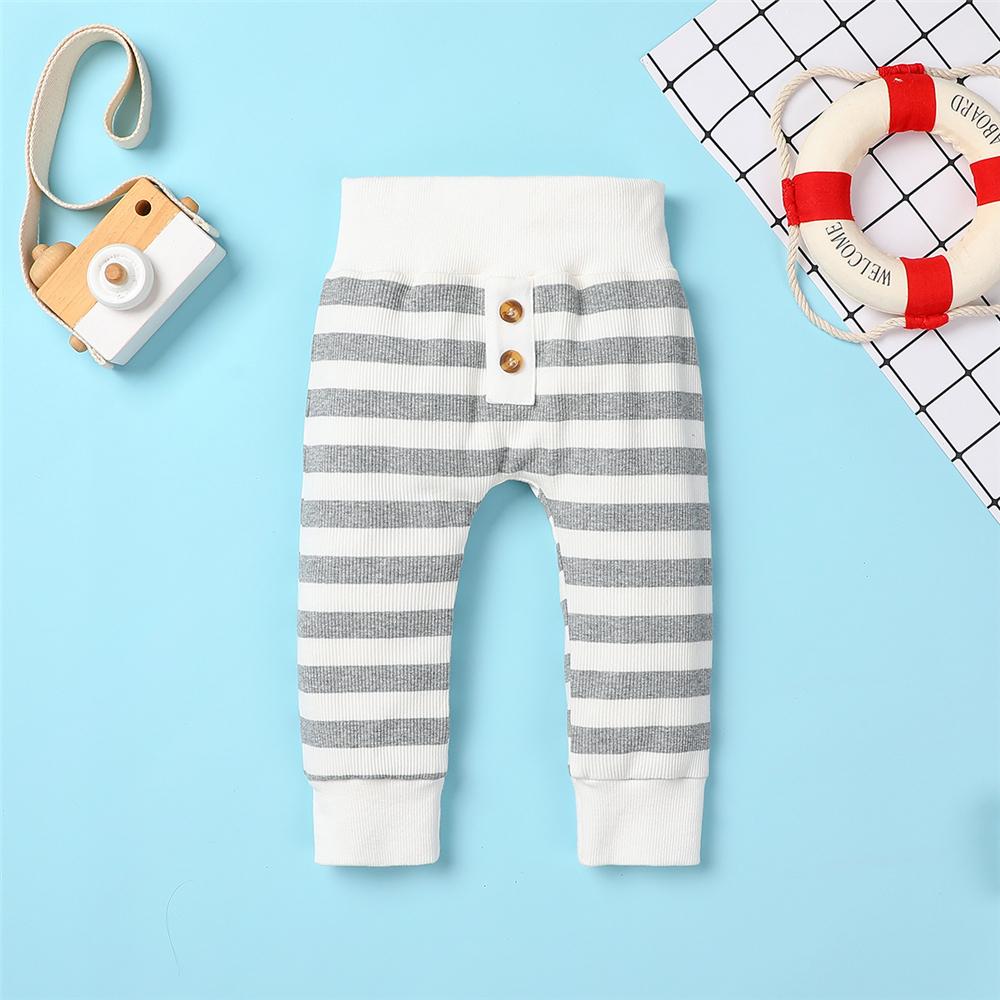 Baby Boys Striped Tie Long-Sleeve Romper & Bottoms Baby Clothes Warehouse - PrettyKid