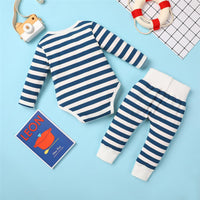 Baby Boys Striped Tie Long-Sleeve Romper & Bottoms Baby Clothes Warehouse - PrettyKid