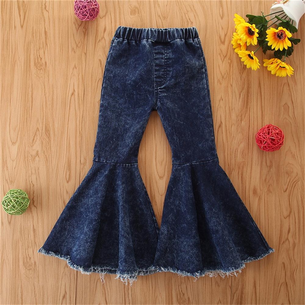 Toddler Girls Stylish Flared Jeans Girl Boutique Clothing Wholesale - PrettyKid
