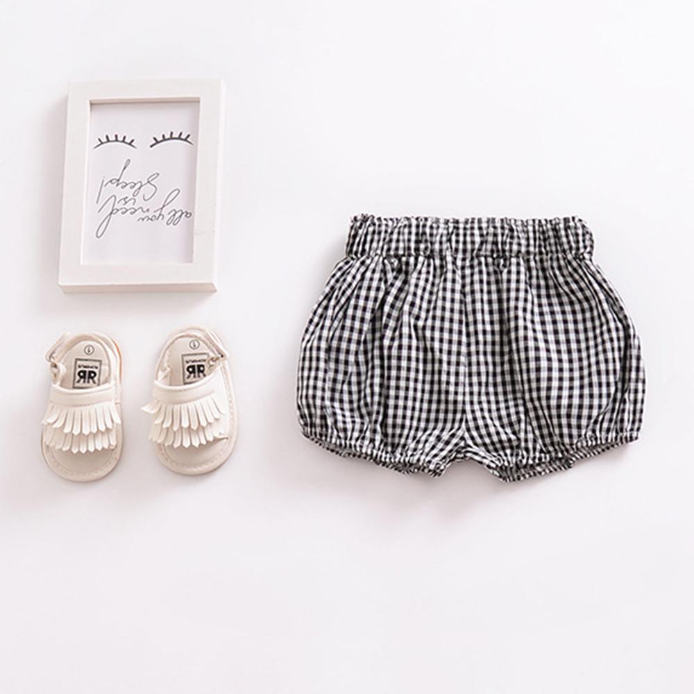 Baby Girls Summer Plaid Shorts Cheap Baby clothing - PrettyKid