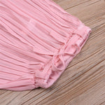 Girls Summer Solid Tassel Sleeveless Top & Pants Toddler Girl Wholesale Clothing - PrettyKid