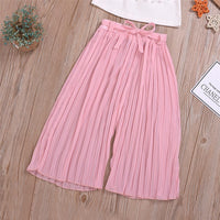 Girls Summer Solid Tassel Sleeveless Top & Pants Toddler Girl Wholesale Clothing - PrettyKid