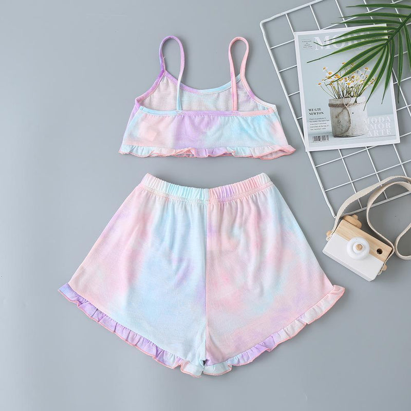Girls Summer Tie Dye Tank Tops & Shorts - PrettyKid