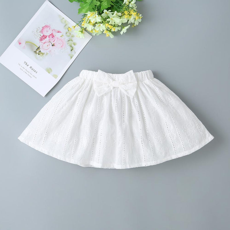 Baby Girls Sunflower Print Ruffle Bodysuit & Bow Dector Skirt - PrettyKid