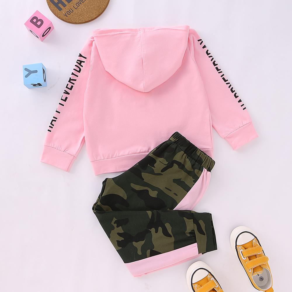 Unisex Super Cool Today Hooded Long Sleeve Top & Camo Pants Kids Wholesale Clothing - PrettyKid