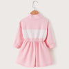 Girls Super Long Sleeve Zipper Pleated Dress Wholesale Kids Clothing Distributors - PrettyKid