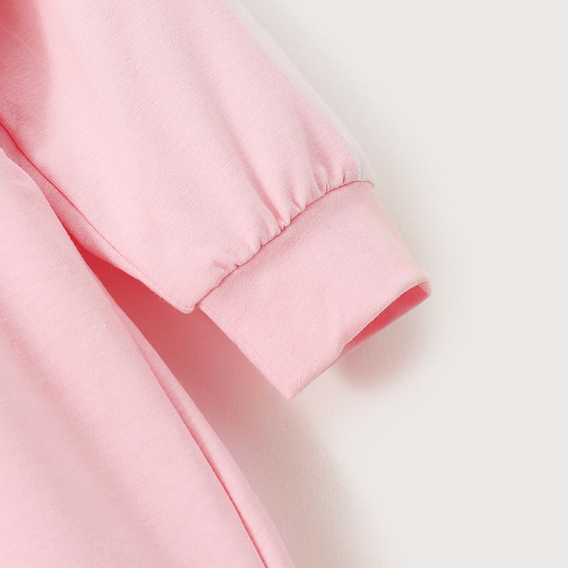 Girls Super Long Sleeve Zipper Pleated Dress Wholesale Kids Clothing Distributors - PrettyKid