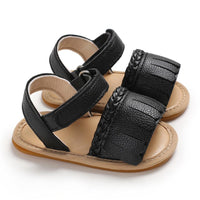 Baby Girls Tassel Magic Tape Open Toe Buckle Sandals Girls Shoes Wholesale - PrettyKid