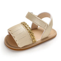 Baby Girls Tassel Magic Tape Open Toe Buckle Sandals Girls Shoes Wholesale - PrettyKid