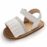 Baby Girls Tassel Magic Tape Open Toe Buckle Sandals Girls Shoes Wholesale - PrettyKid