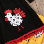 Girls Tassel Turkey Printed Thanksgiving Sets Wholesale Girls Clothing - PrettyKid