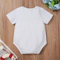 White Short Sleeves Romper For Kids Wholesale - PrettyKid