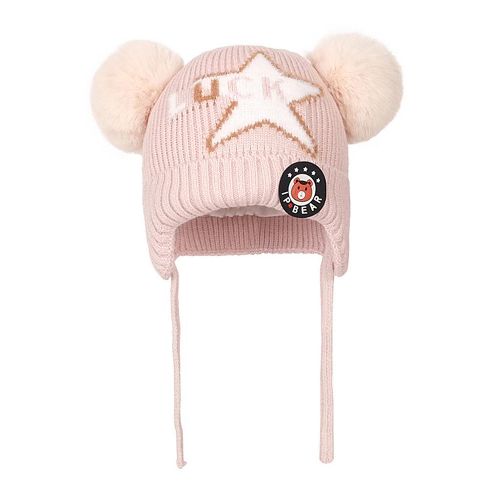 Baby Tie-Up Knitted Cartoon Star Pompon Hat Baby Accessories Wholesale - PrettyKid