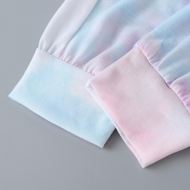 Girls Soft Tie-dye Short Sleeve Top & Pants - PrettyKid