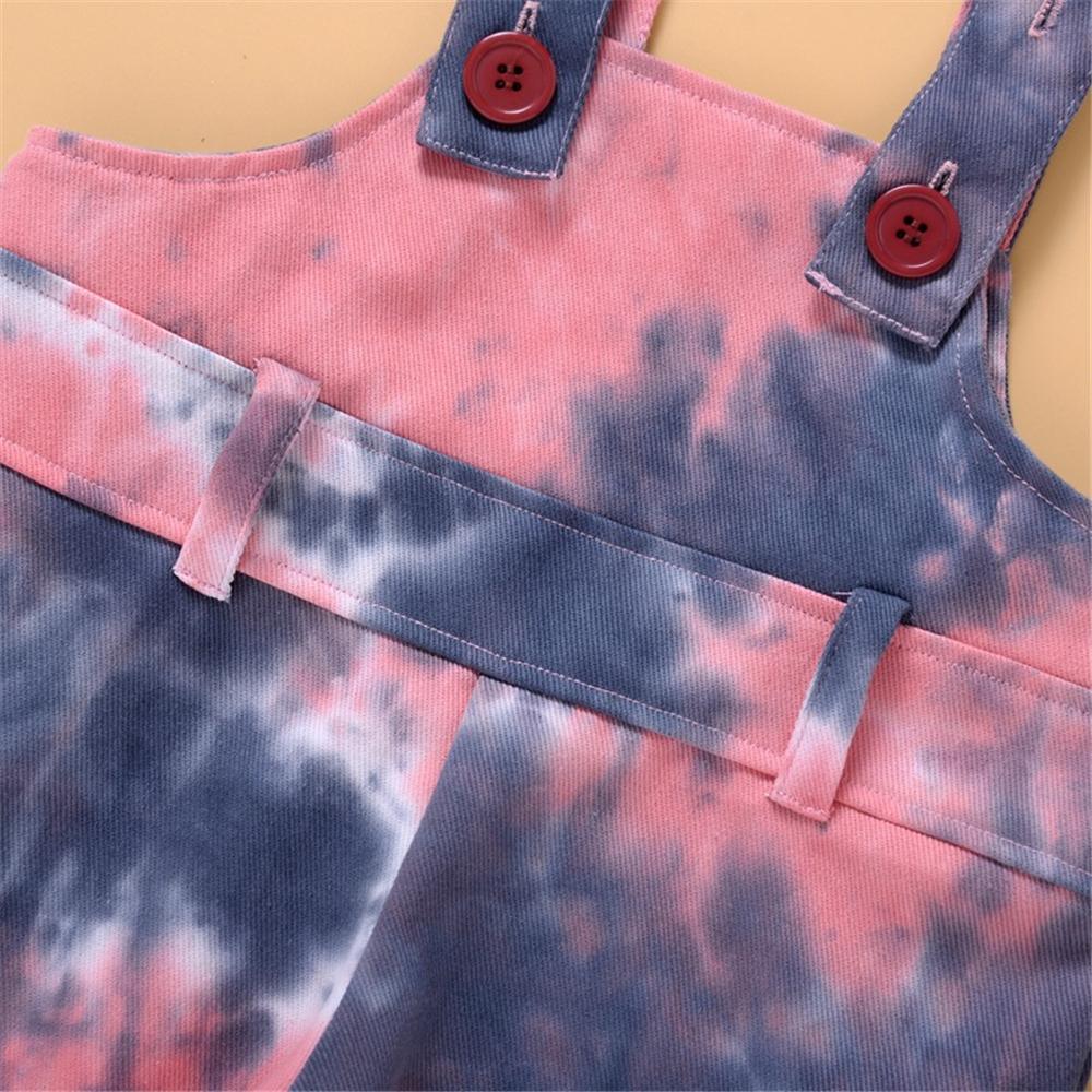 Baby Girls Tie Dye Button Jumpsuit Wholesale Baby Outfits - PrettyKid