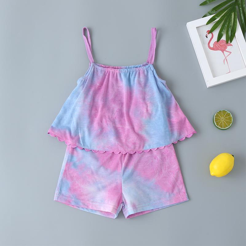 Girls Tie Dye Cami Romper - PrettyKid