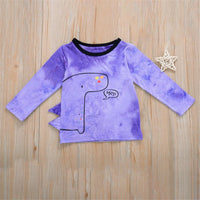 Baby Girls Tie Dye Cartoon Top & Solid Pants Baby Clothes Cheap Wholesale - PrettyKid