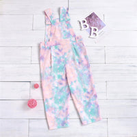 Girls Tie Dye Casual Pocket Button Jumpsuit Wholesale Girl Boutique Clothing - PrettyKid