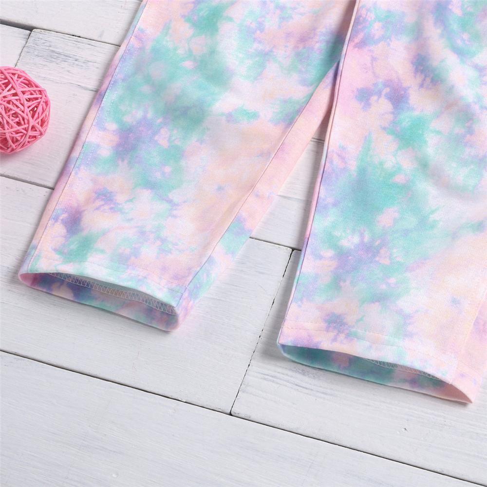 Girls Tie Dye Casual Pocket Button Jumpsuit Wholesale Girl Boutique Clothing - PrettyKid
