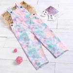 Girls Tie Dye Casual Pocket Button Jumpsuit Wholesale Girl Boutique Clothing - PrettyKid