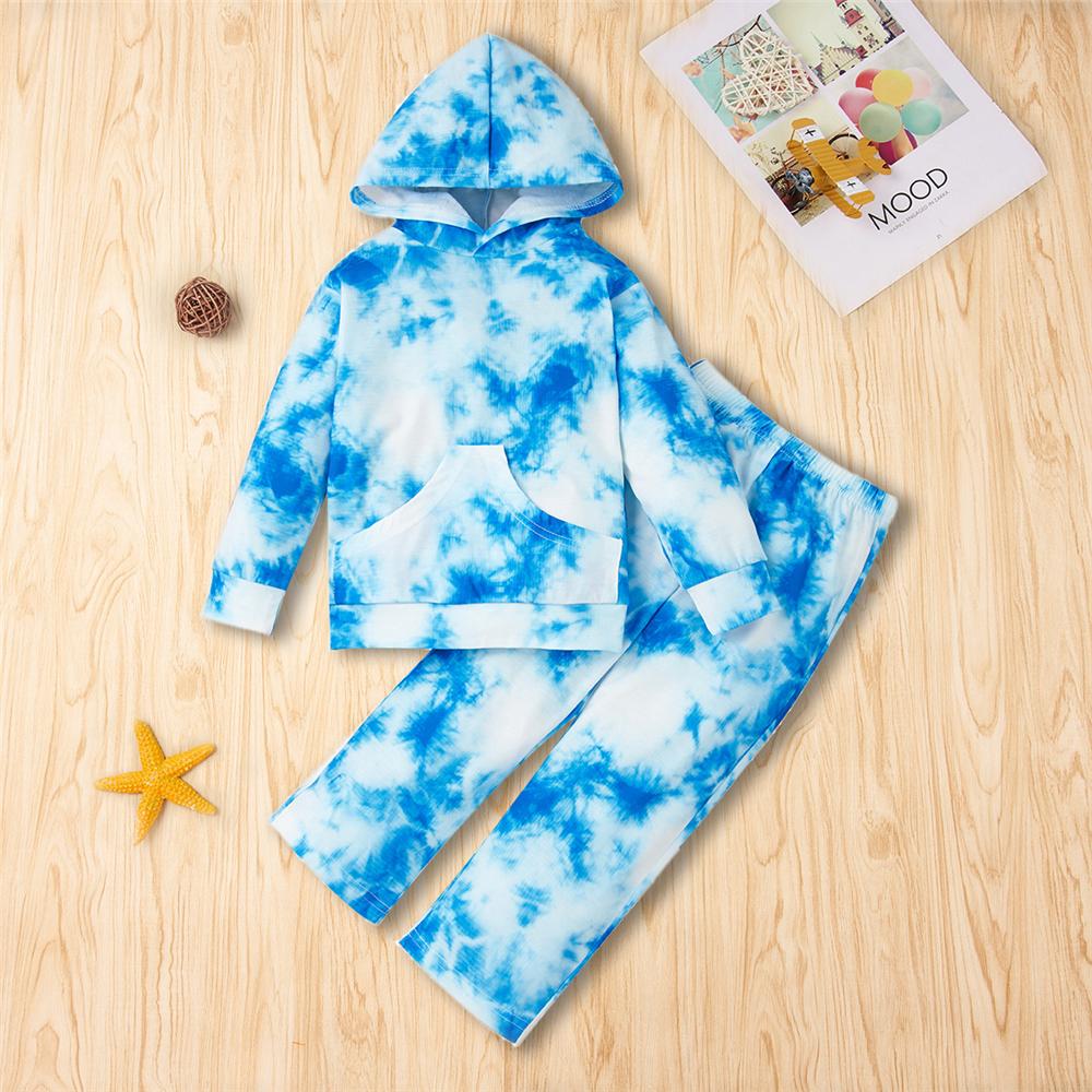 Unisex Tie Dye Hooded Long Sleeve Jumper & Pants Kids Wholesale Clothing - PrettyKid